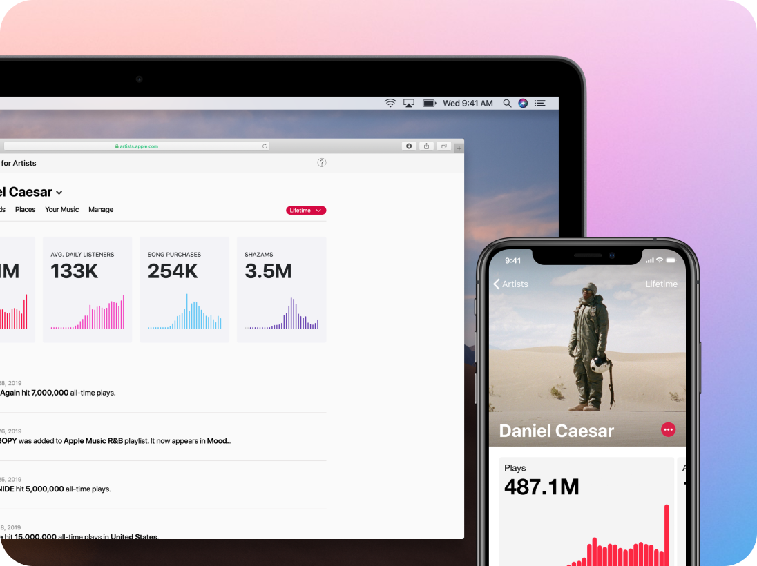 Apple Music-Seite für Künstler