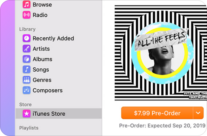 iTunes-Vorbestellungsseite