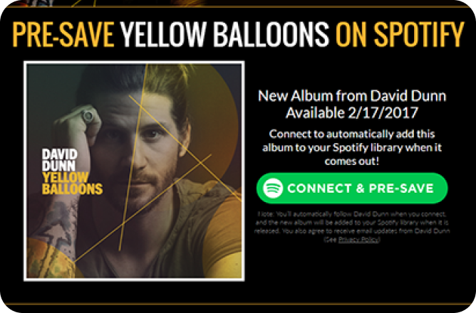Spotify-Seite vorab speichern